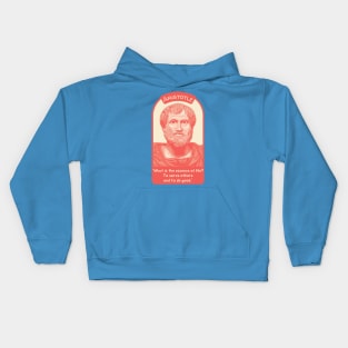 Aristotle Portrait and Quote Kids Hoodie